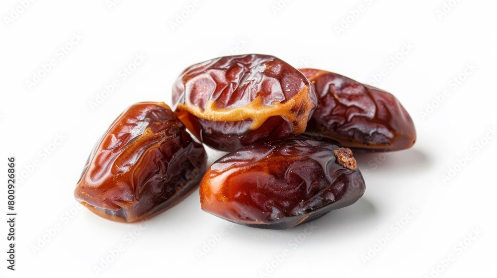 Dried dates fruits isolated on white background, Generative AI, Dried dates fruits isolated on white background, Generative AI,
