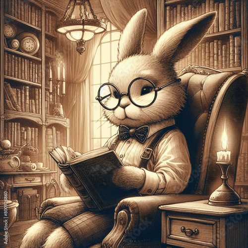 책 읽는 토끼 photo