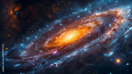 Majestic Swirling Galaxy Captured in Vibrant Cosmic Splendor Revealing the Wonders and Mysteries of