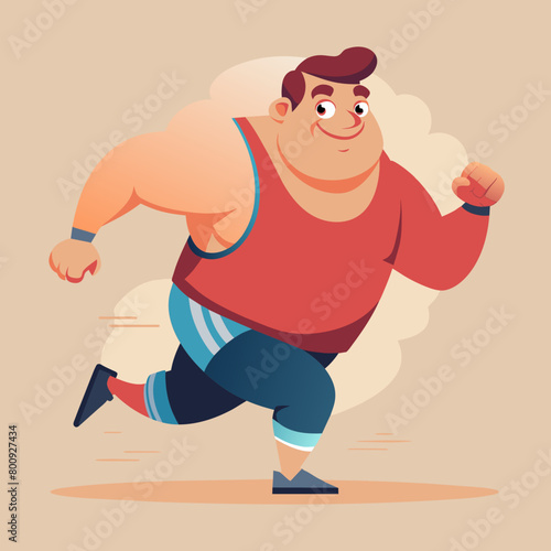 Confident, stylish, and unapologetically himself: a trendsetting fat man exudes urban charm in his unique ensemble, owning every moment