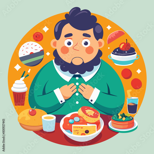 Confident, stylish, and unapologetically himself: a trendsetting fat man exudes urban charm in his unique ensemble, owning every moment