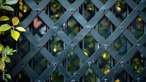 Close-up of Grille Metal Fence Pattern photo