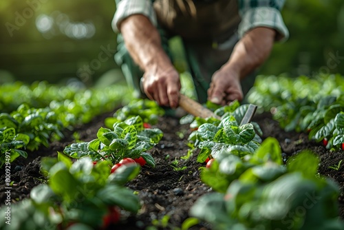 Careful Cultivation of a Verdant Farmscape in Soft Dreamy Light