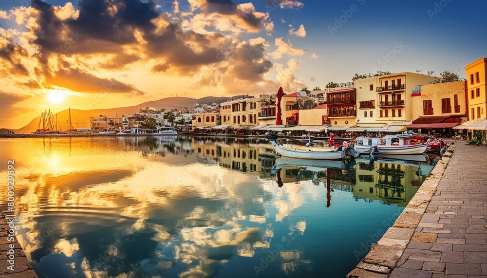 Obraz premium Old city of Rethymno, Island Crete, Greece