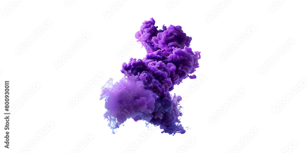 purple smoke cloud, png style illustration on white background

