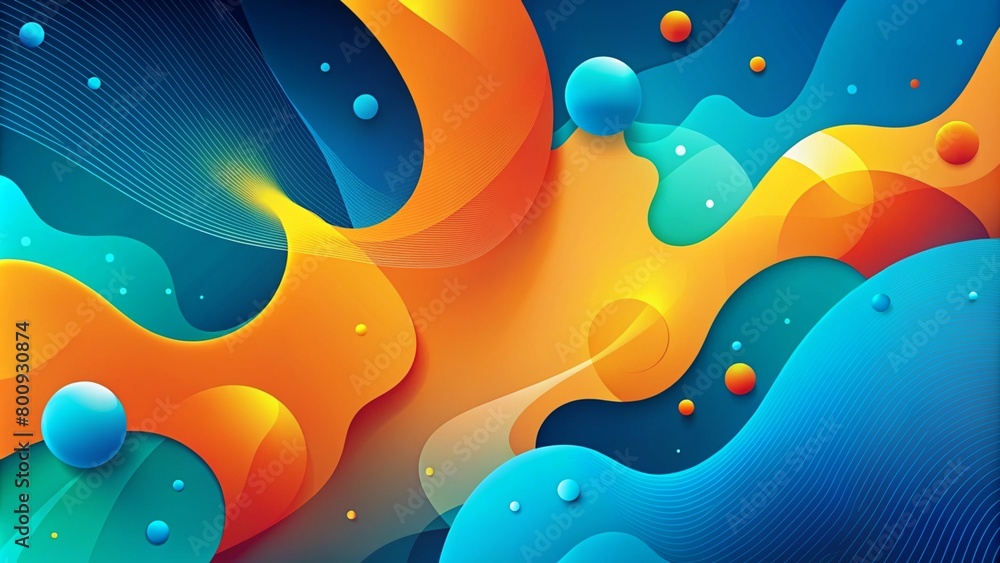 Abstract geometric background. Dynamic shapes composition