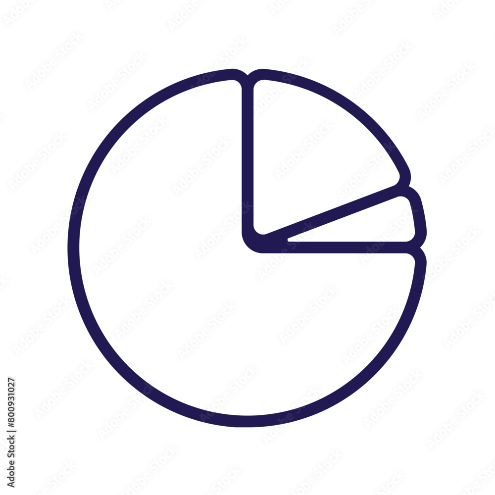 The data is in the form of a pie chart The data is in the form of a pie chart