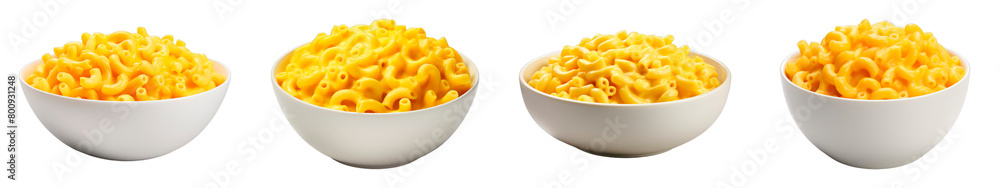 Collection of Macaroni And Cheese isolated on transparent png background. Generative ai Collection of Macaroni And Cheese isolated on transparent png background. Generative ai