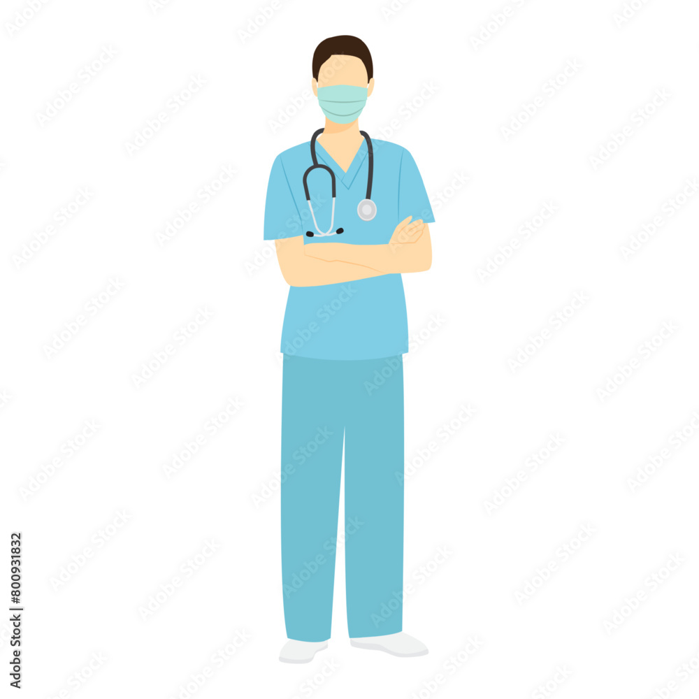 Vector illustration of hospital nurse on transparent background Vector illustration of hospital nurse on transparent background