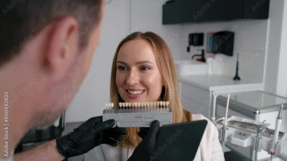 Woman having cosmetic dentistry at dentist’s office Woman having cosmetic dentistry at dentist’s office