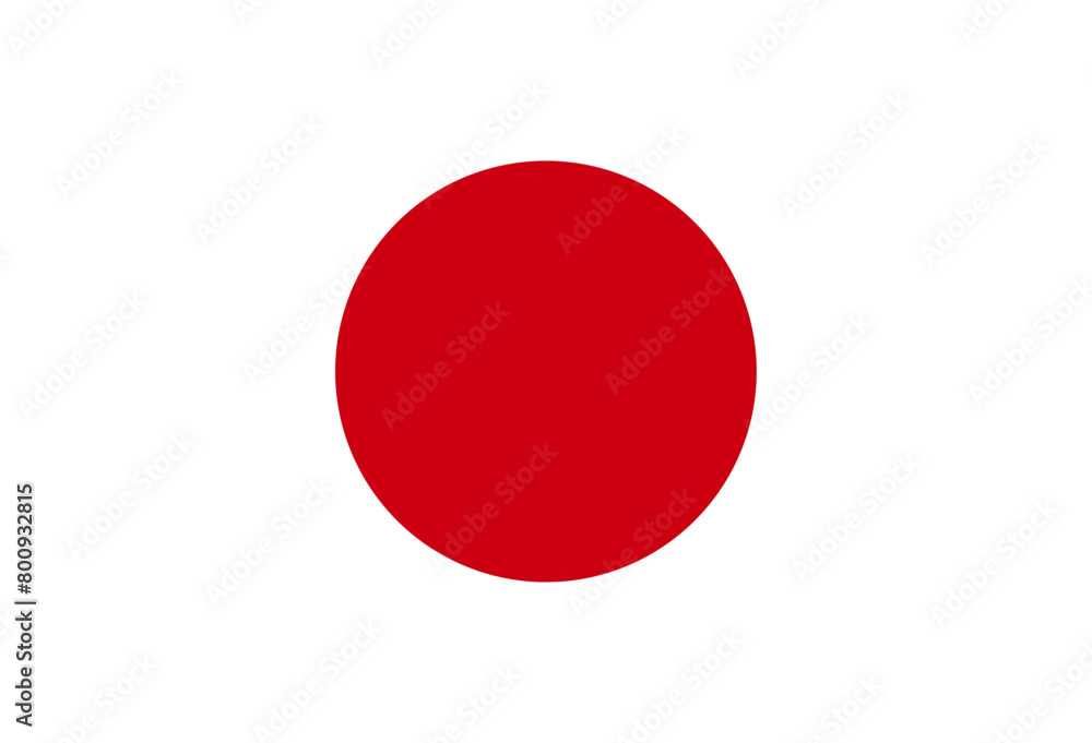 The flag of japan. Flag icon. Standard color. Vector illustration The flag of japan. Flag icon. Standard color. Vector illustration