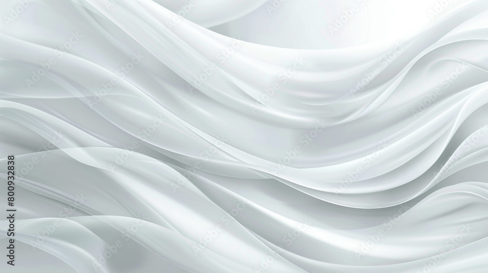 Naklejka premium Bright White High Definition Minimal Wave Vector Background.