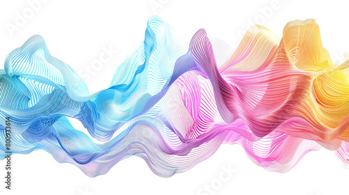 Let your imagination take flight on the wings of creativity, as you explore the endless possibilities of a technicolor universe, brought to life with wonderful gradient lines in a single wave style