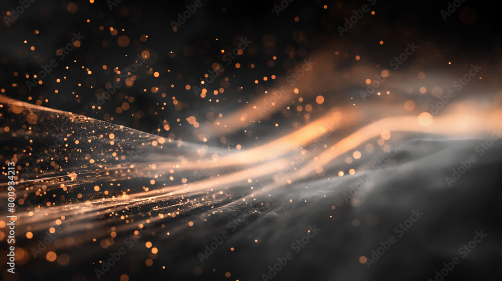 Obraz premium Abstract background of long explosure tale light on black ,Technology backgroud.