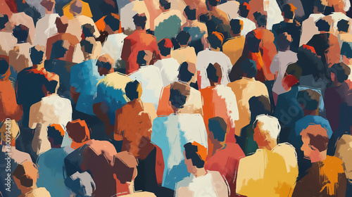 Abstract image of group of people