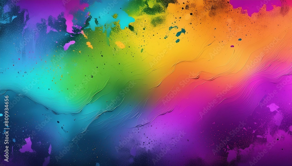 Fototapeta premium Gritty Rainbow Palette: Grunge Texture Background with Custom Text Space