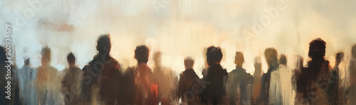 Abstract image of group of people