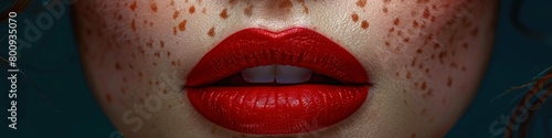 Panorama photo of a woman lips photo