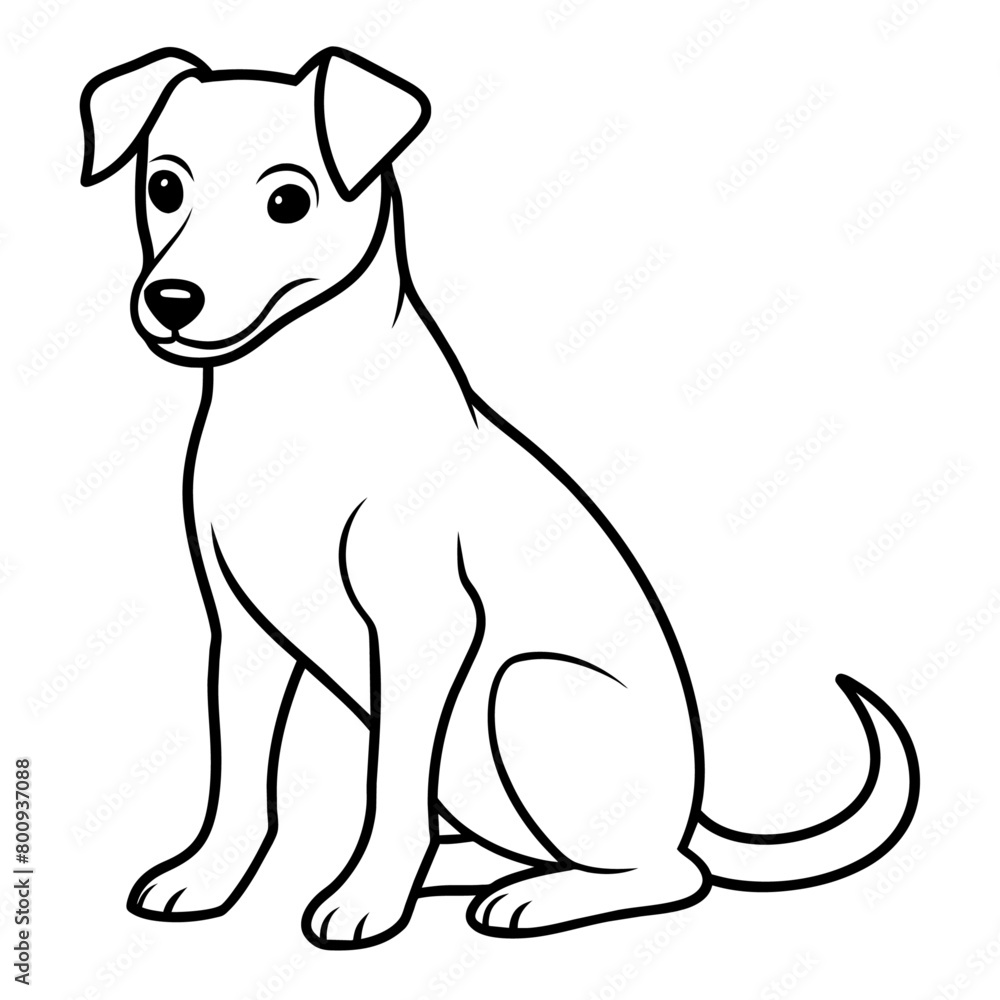 Dog Coloring Book Vector Art illustration (69)