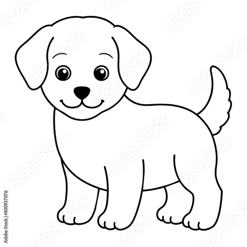 Dog Coloring Book Vector Art illustration  67 