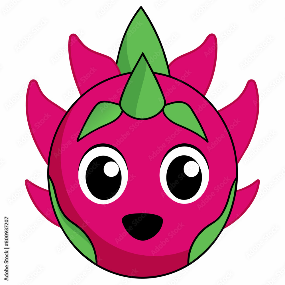 Obraz premium Dragon Fruit vector art illustration (5)