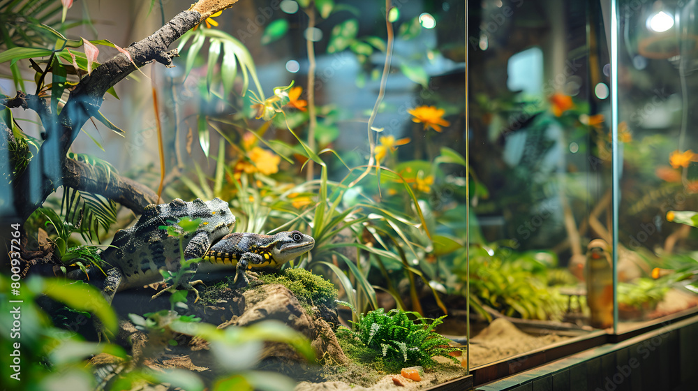 Obraz premium Emma Gray's Forest Lizard,generative ai