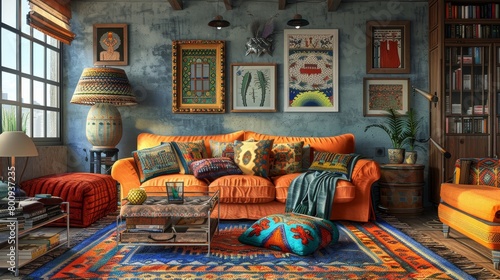 Eclectic Living Room Creativity: A photo illustrating the creativity of an eclectic living room photo
