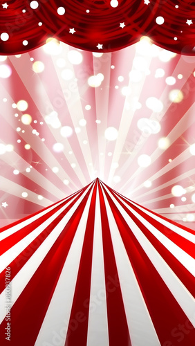 Red and white circus background with space for text © Sunshine Design