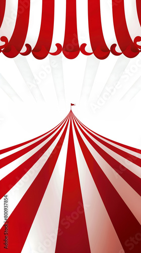 Red and white circus background with space for text