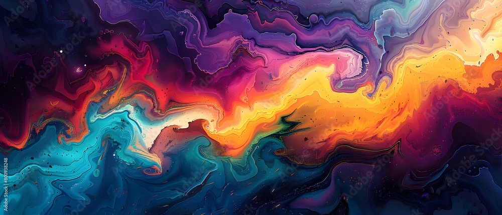 Fluid Abstract Art with Colorful Wavy Patterns Fluid Abstract Art with Colorful Wavy Patterns