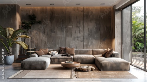 Modern Living Room Concept: Visuals representing the concept of modern living rooms