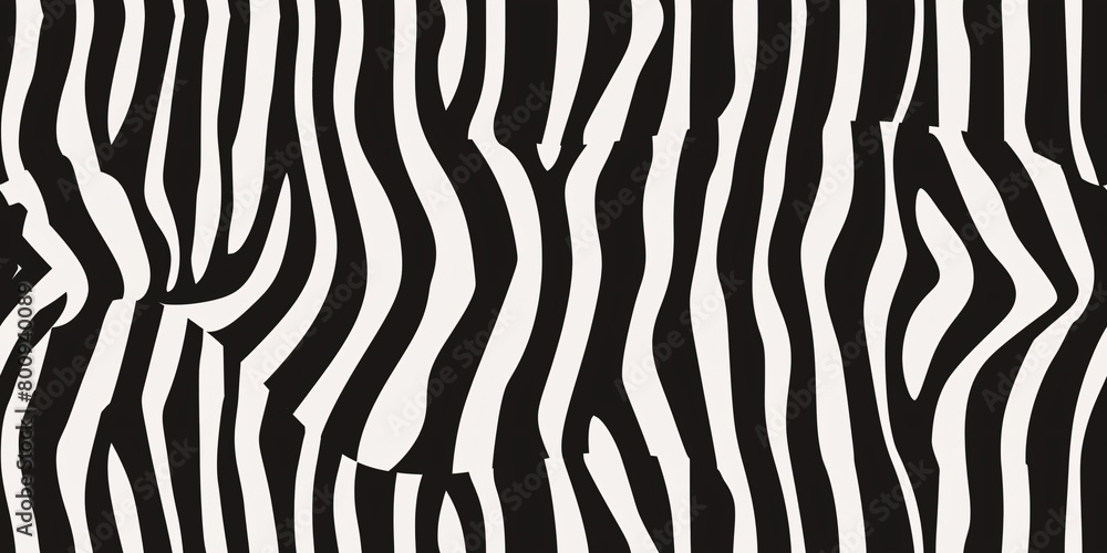 Sleek and continuous zebra stripes in a seamless skin pattern. Sleek and continuous zebra stripes in a seamless skin pattern.
