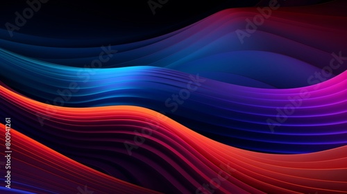 Abstract digital art of vibrant wave patterns on a dark background ideal for wallpapers and graphic designs