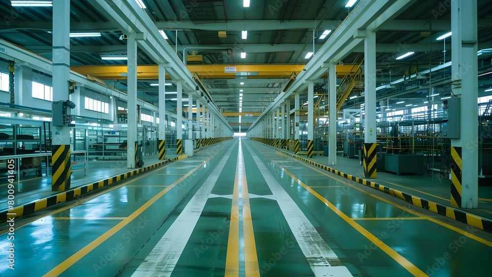 Modern factory interior with largescale production and advanced technology for remanufacturing . Concept Factory Interior, Large-Scale Production, Advanced Technology, Remanufacturing Modern factory interior with largescale production and advanced technology for remanufacturing . Concept Factory Interior, Large-Scale Production, Advanced Technology, Remanufacturing