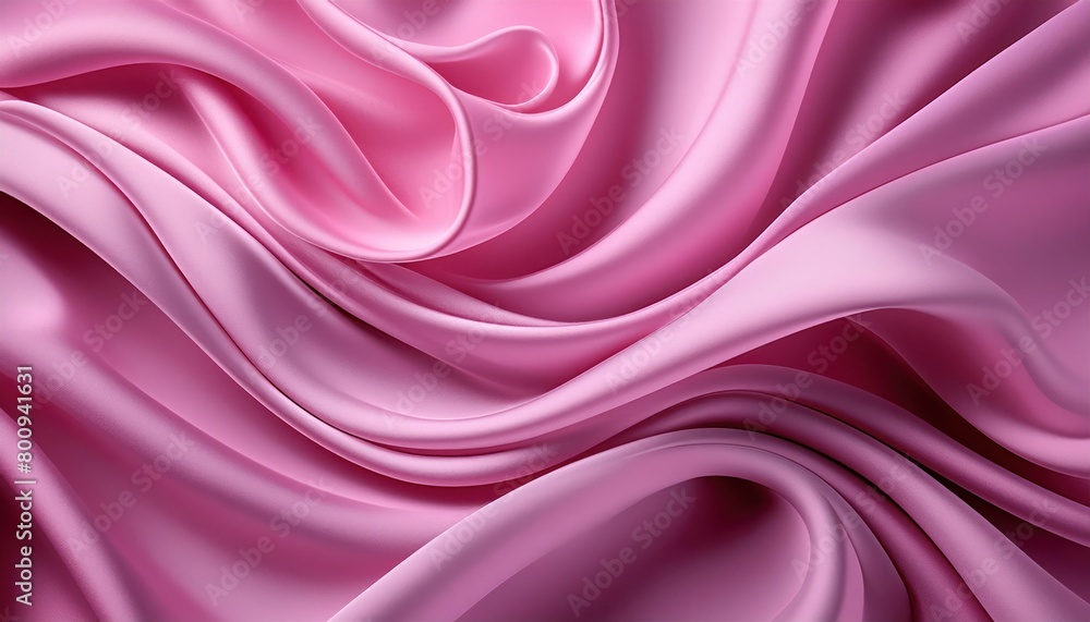 Fototapeta premium Texture background pattern. Pink silk fabric.