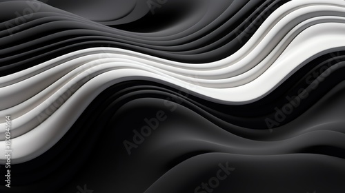 Fluid wave shapes in a monochrome setting designed for a sophisticated and elegant visual appeal in corporate materials
