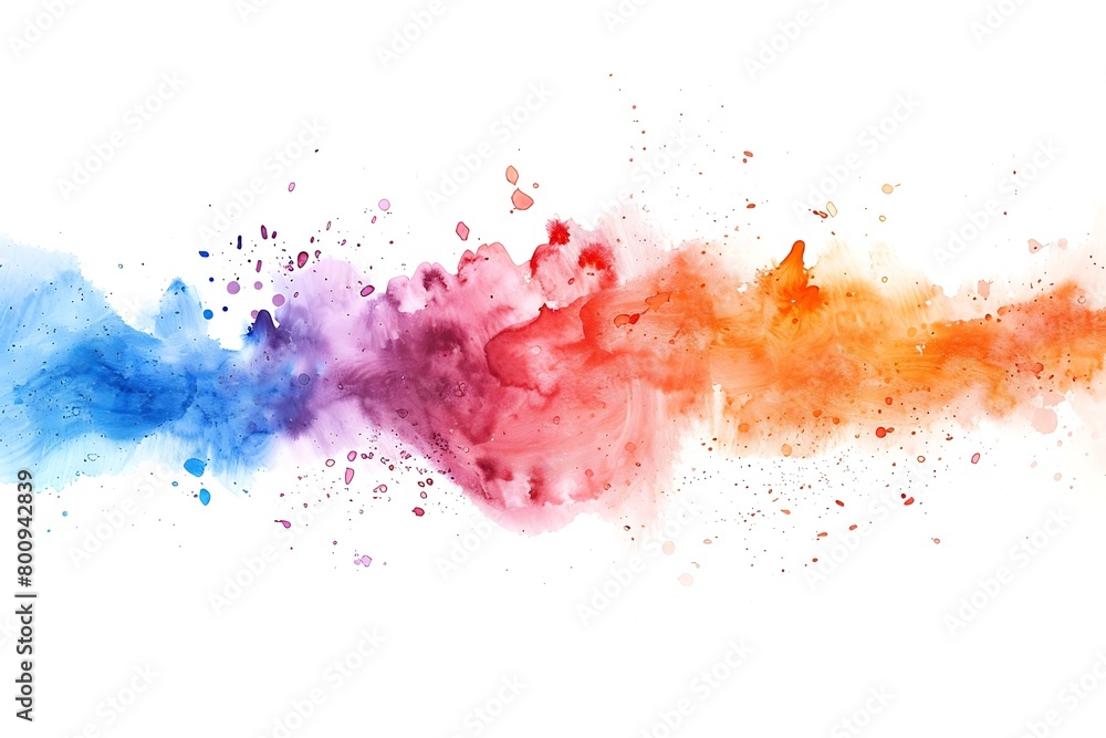 watercolor splashes isolated on white background