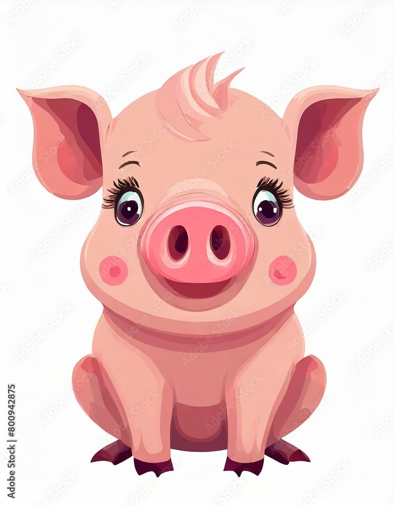 Illustration von einem niedlichen Schwein