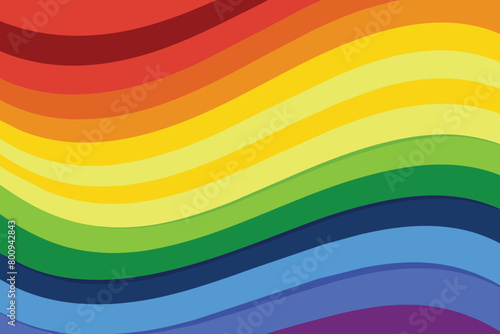 Rainbow Waves Layered vector Background