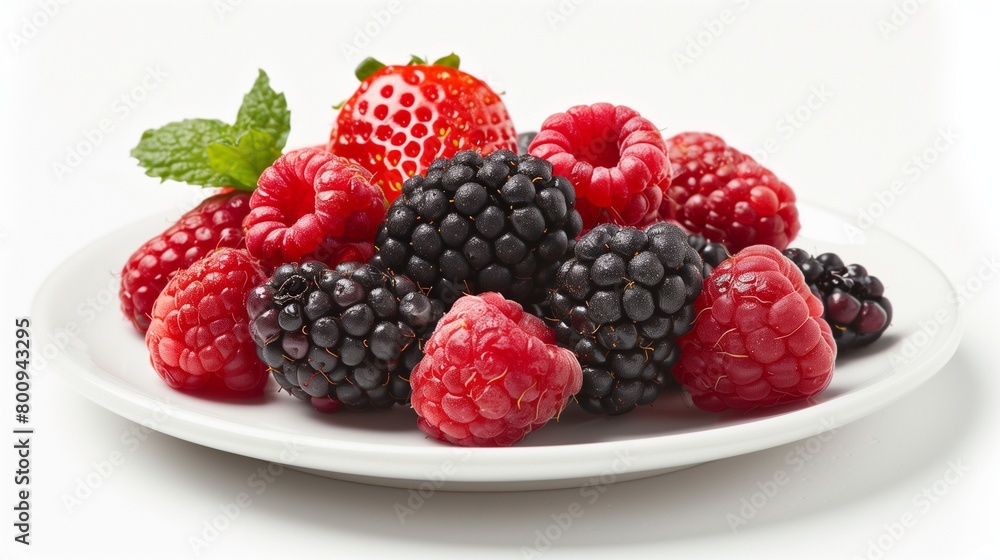 cluster of ripe berries in white colored plate cluster of ripe berries in white colored plate