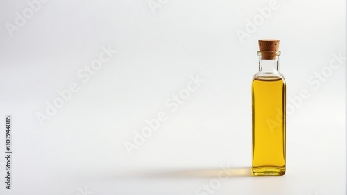 bottle of castor oil on plain white background from Generative AI