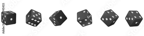 Black dice - stock vector
