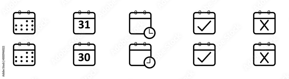 Calender Icon collection. set of calender symbols. Meeting deadlines icon. Time management. appointment schedule flat icon Calender Icon collection. set of calender symbols. Meeting deadlines icon. Time management. appointment schedule flat icon