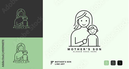 mother's day flat line art icon in white background colors. mother's day icon vector collection for web, mobile apps and ui line art icon.