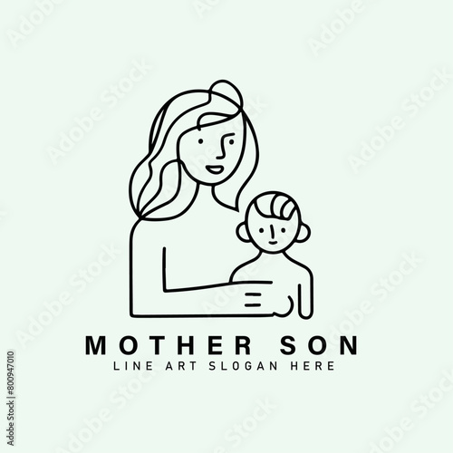 mother's day flat line art icon in white background colors. mother's day icon vector collection for web, mobile apps and ui line art icon.