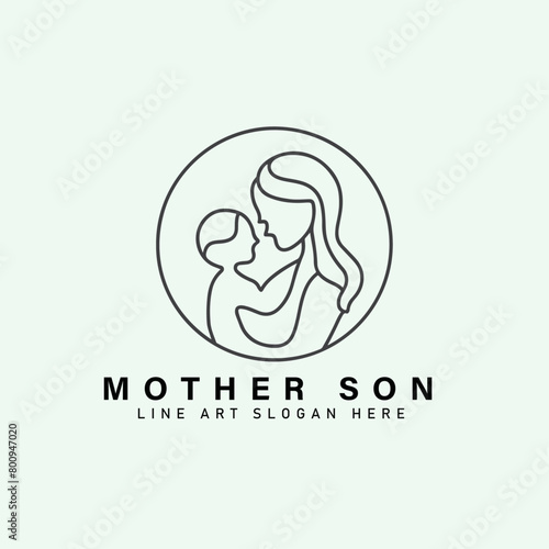 mother's day flat line art icon in white background colors. mother's day icon vector collection for web, mobile apps and ui line art icon.