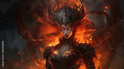 Fiery Demonic Warrior