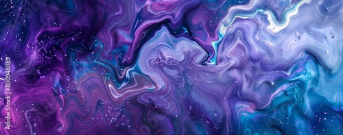 Purple and Blue Colors oil Abstract 3D Background