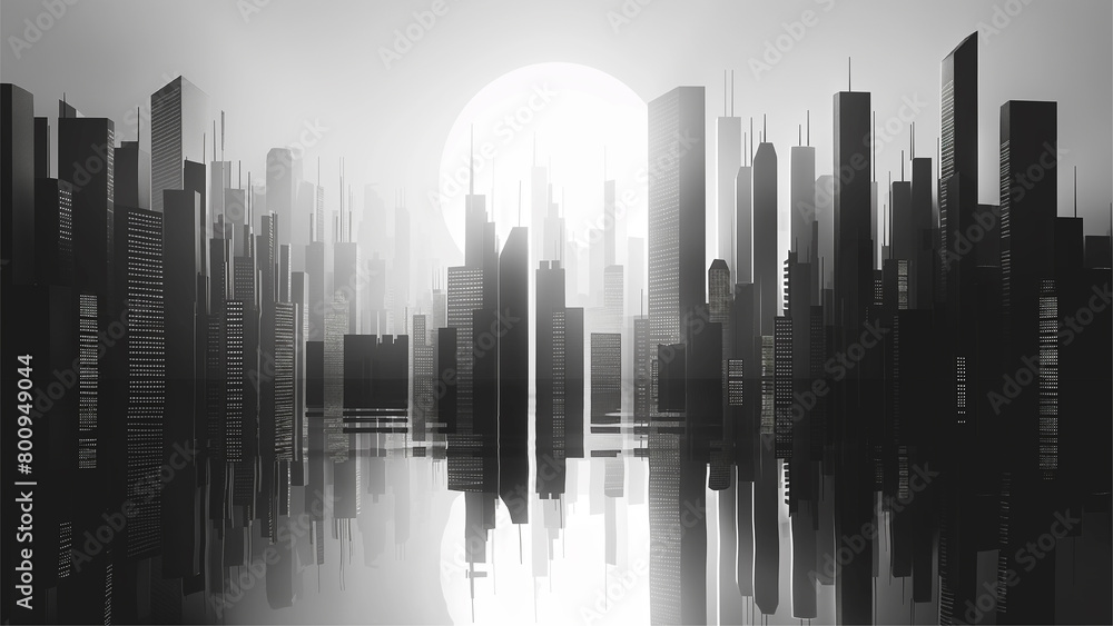 Abstract Modern Megacity Futuristic Background Abstract Modern Megacity Futuristic Background