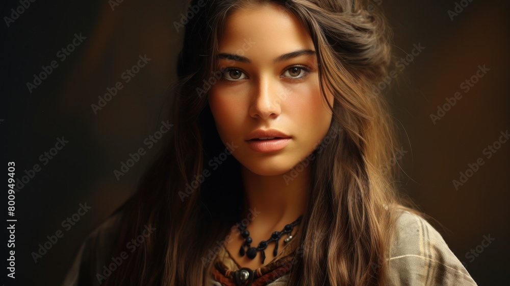 Captivating Portrait of a Thoughtful Woman Captivating Portrait of a Thoughtful Woman